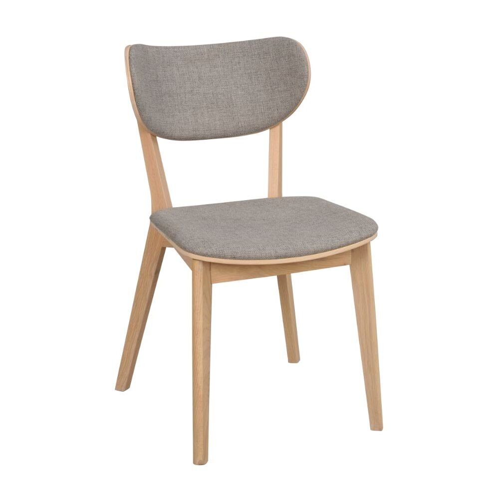 Cato stol vitpigmenterad med ljusgrå sits