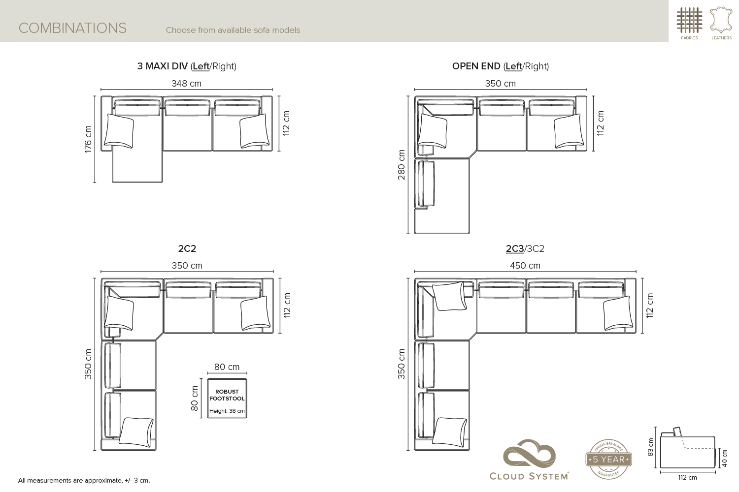 Robust 3-sits maxi divan