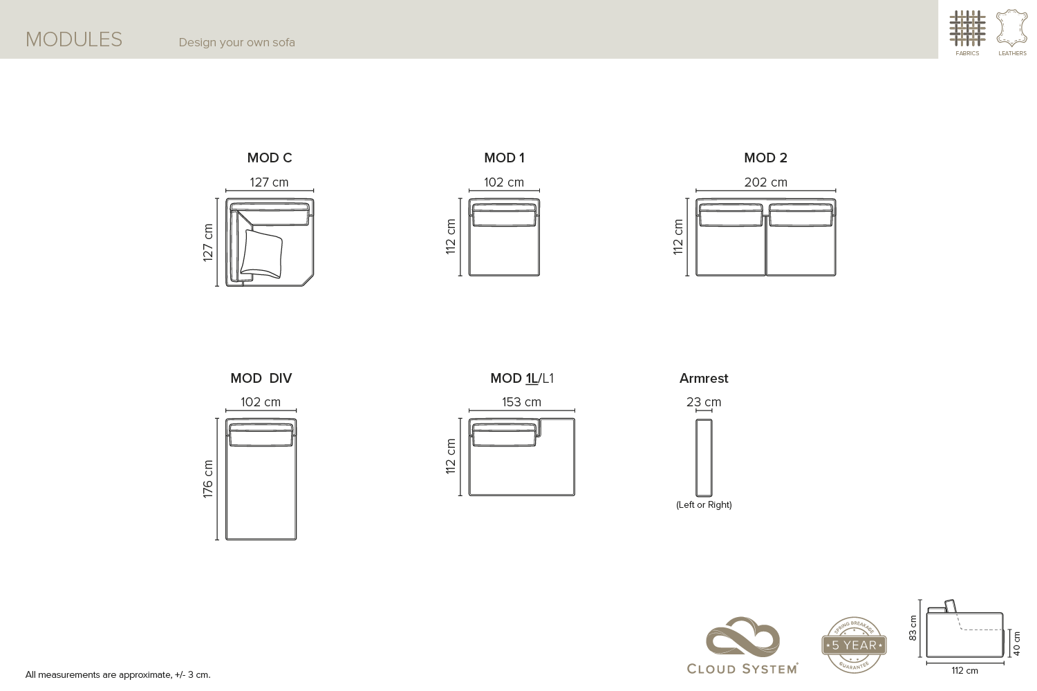 Robust 3-sits maxi divan